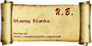 Utassy Bianka névjegykártya