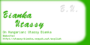 bianka utassy business card